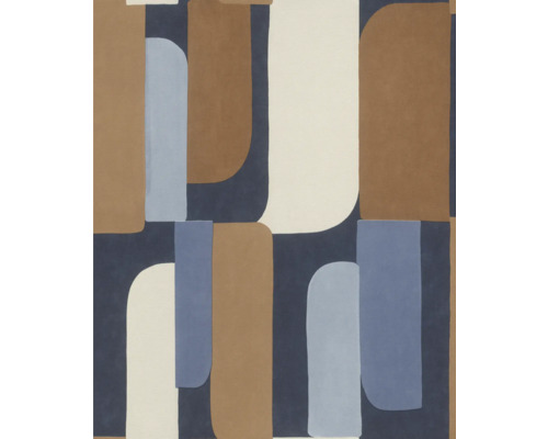 RASCH Vliesbehang 330519 Paraiso abstract blauw Behang met geometrisch patroon