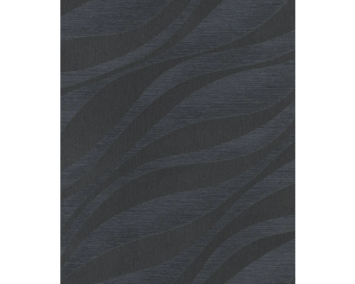 RASCH Vliesbehang 608076 Sky Lounge strepen donkerblauw Behang met golfpatroon