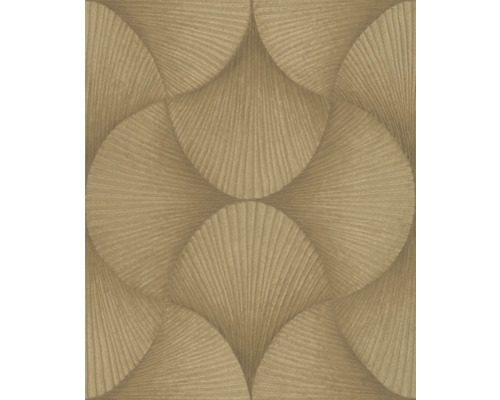 RASCH Vliesbehang 608243 Sky Lounge abstract goud Behang met waaiervormig patroon