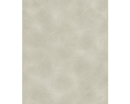 RASCH Vliesbehang 653939 Das Beste geometrisch beige Behang met geometrisch driehoekpatroon en strepen