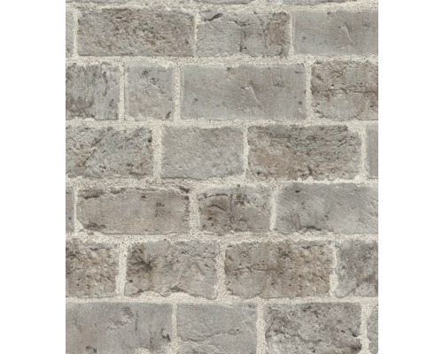 RASCH Vliesbehang 865714 Symphony steenoptiek grijs Close-up van een behang met steenmotief