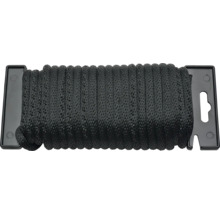 Zwart gevlochten nylon koord op een spoel