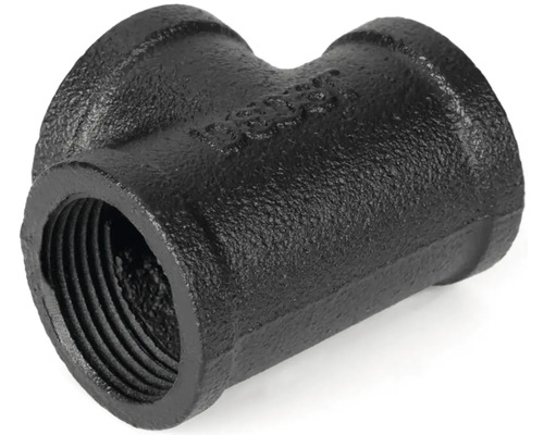 T-stuk van gietijzer met binnendraad