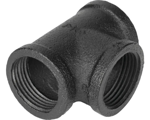 T-stuk van gietijzer met binnendraad