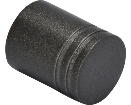 INTENSIONS Eindstuk Chic Metall cillinder antraciet 20 mm Enkele meubelknop van metaal