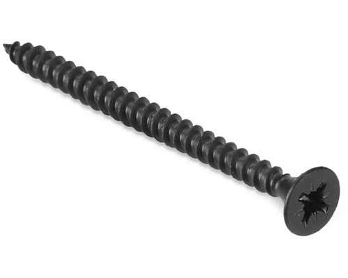 Een enkele zwarte schroef