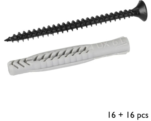 Schroef met plug, 16 stuks