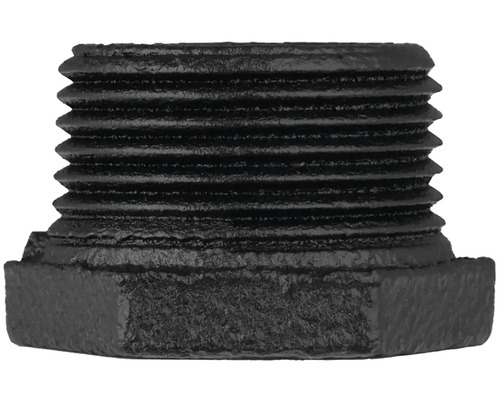 Zwarte metalen draadnippel