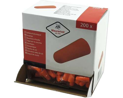 Verpakking met 200 stuks oordopjes
