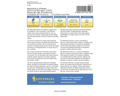 Muscat de Provence pompoen zadenpakket