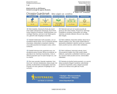 Chioggia Guardsmark bietenzaad verpakking