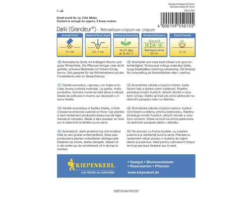 Darki Grandeur peterselie zadenpak met instructies
