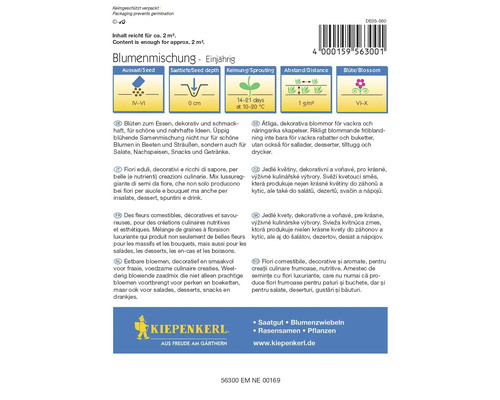 Bloemenmengsel zaadverpakking, eenjarig