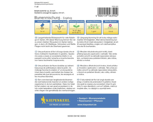 Bloemenmengsel Eenjarige verpakking