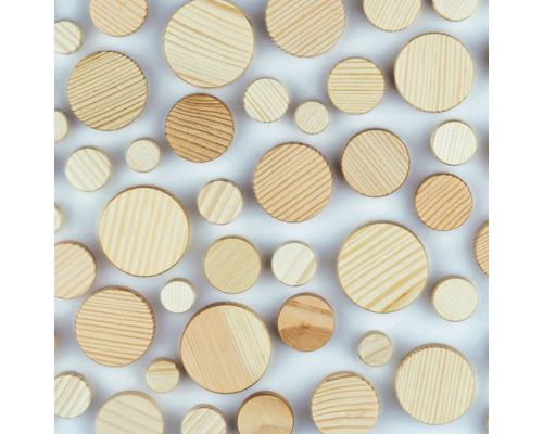 Achtergrond met ronde houten schijven van verschillende grootte