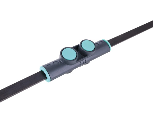 Metalen lintzaag met grijze houder en twee bedieningselementen