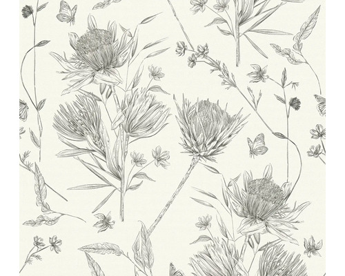 A.S. CRÉATION Vliesbehang 39427-2 bladeren jungle bloemen natuur Behang met bloemmotief, protea en vlinders