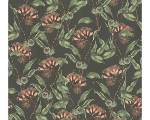A.S. CRÉATION Vliesbehang 39430-1 bladeren jungle bloemen natuur Behang met eucalyptuspatroon