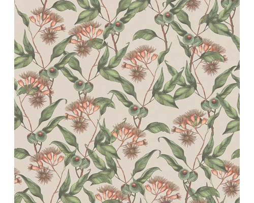 A.S. CRÉATION Vliesbehang 39430-3 bladeren jungle bloemen natuur Behang met eucalyptuspatroon voor wanddecoratie