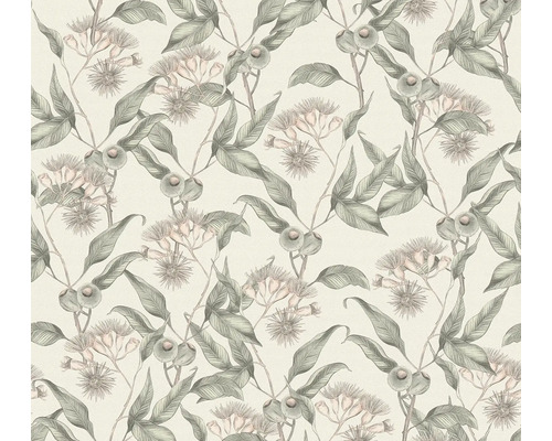 A.S. CRÉATION Vliesbehang 39430-4 bladeren jungle bloemen natuur Behang met bladeren- en bloemenmotief