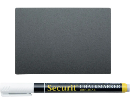 Leisteen bord met witte krijtstift