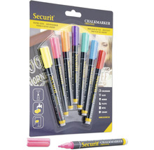 Securit krijtstiftenset met zes stiften in verschillende kleuren