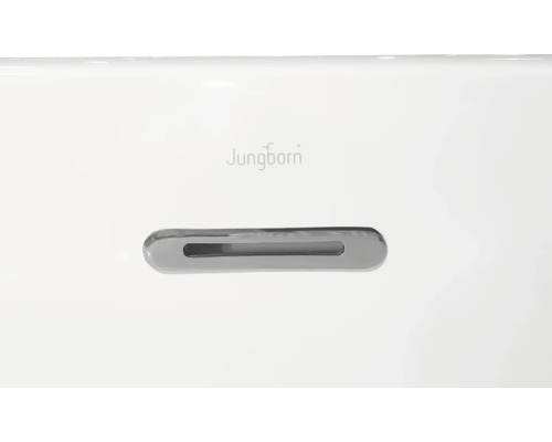 Jungborn logo en wastafel overloop