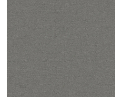 A.S. CRÉATION Vliesbehang 37603-4 Natural Living effen antraciet Close-up van een grijs gestructureerd behang