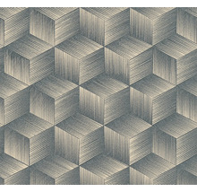 Behang met een geometrisch kubuspatroon