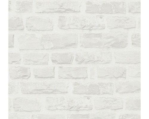 A.S. CRÉATION Vliesbehang 38637-2 Natural Living steenoptiek grijs Behang met steenmotief