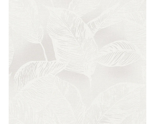 A.S. CRÉATION Vliesbehang 38663-2 Natural Living bladeren grijs Behang met bladerpatroon