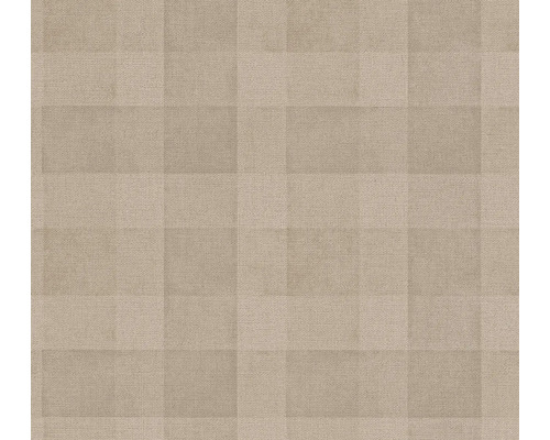 A.S. CRÉATION Vliesbehang 38664-1 Natural Living geometrisch beige Behang met ruitpatroon