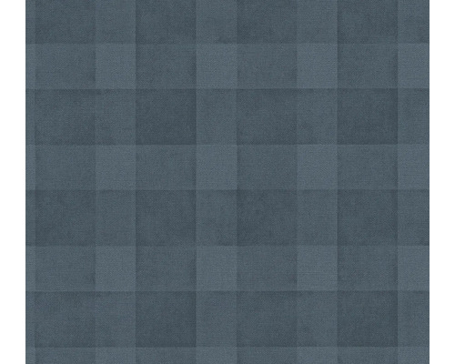 A.S. CRÉATION Vliesbehang 38664-2 Natural Living geometrisch blauw Behang met ruitpatroon