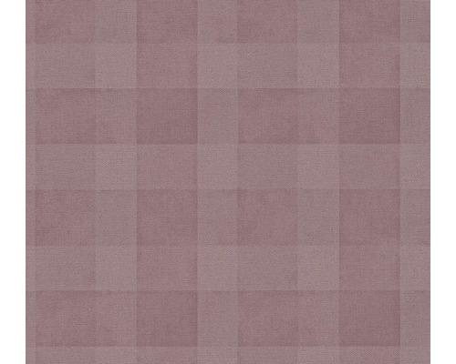 A.S. CRÉATION Vliesbehang 38664-5 Natural Living geometrisch paars Behang met schaakbordpatroon