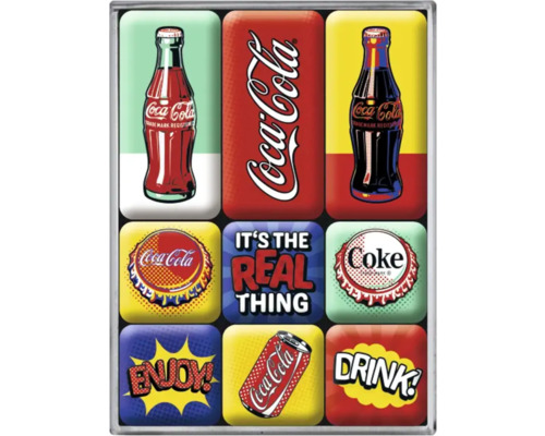 NOSTALGIC-ART Magneten Coca Cola set van 9