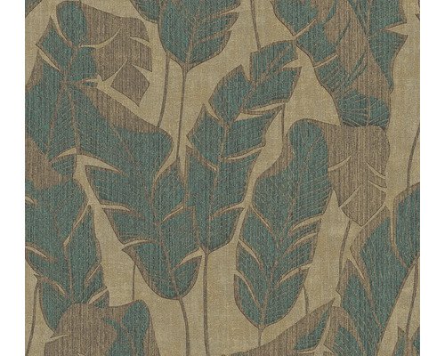 A.S. CRÉATION Vliesbehang 39502-2 Jade 2 bladeren beige Behang met bladerpatroon