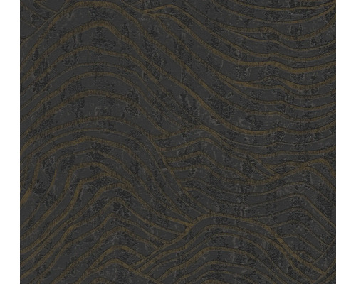 A.S. CRÉATION Vliesbehang 39507-3 Jade 2 abstract zwart Behang met golvend patroon