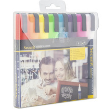 Securit krijtstift set met verschillende kleuren in verpakking