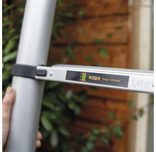 Detailweergave van een ladder met hoekindicator