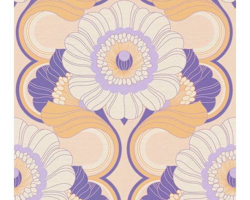 A.S. CRÉATION Vliesbehang 39530-3 Retro Chic bloemen oranje Bloembehang met retro bloemmotief