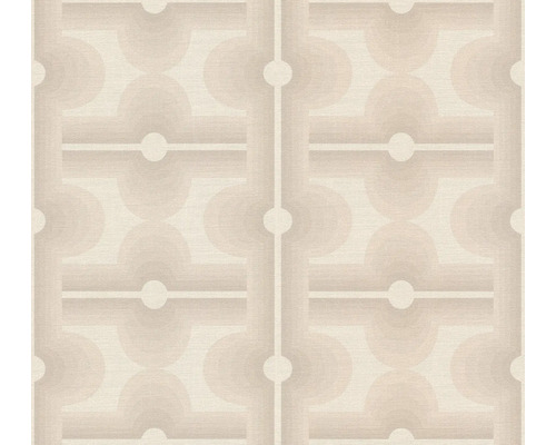 A.S. CRÉATION Vliesbehang 39533-5 Retro Chic beige Grafisch behangpatroon met cirkels en lijnen