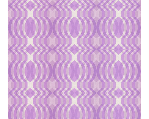 A.S. CRÉATION Vliesbehang 39534-3 Retro Chic paars Lila behang met geometrisch patroon van cirkels en ruiten