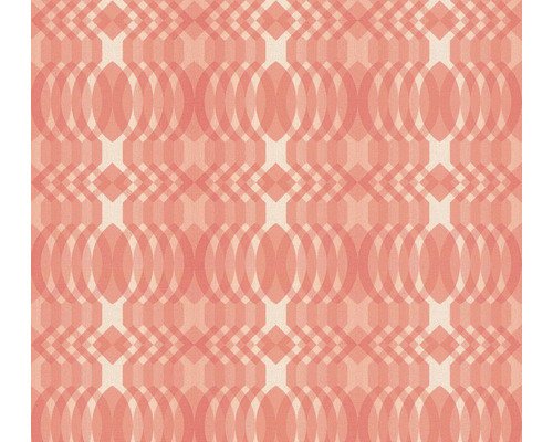 A.S. CRÉATION Vliesbehang 39534-4 Retro Chic rood Decoratief behang met geometrische vormen