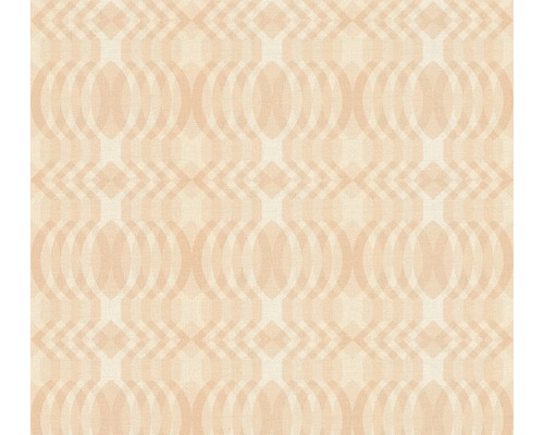 A.S. CRÉATION Vliesbehang 39534-5 Retro Chic beige Behang met geometrisch patroon van cirkels en ruiten