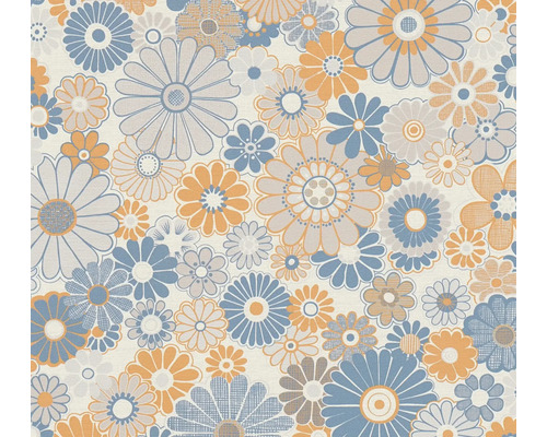 A.S. CRÉATION Vliesbehang 39535-2 Retro Chic bloemen blauw