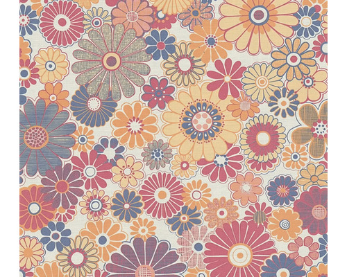 A.S. CRÉATION Vliesbehang 39535-4 Retro Chic bloemen rood Bloemenbehang met bloemmotief