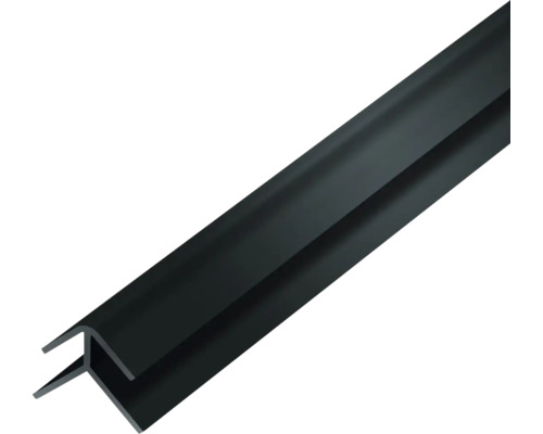 Buitenhoekprofiel kunststof zwart voor paneeldikte van 4 mm, 2600 mm