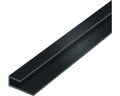 Afwerkprofiel kunststof zwart voor paneeldikte 4 mm, 2600 mm