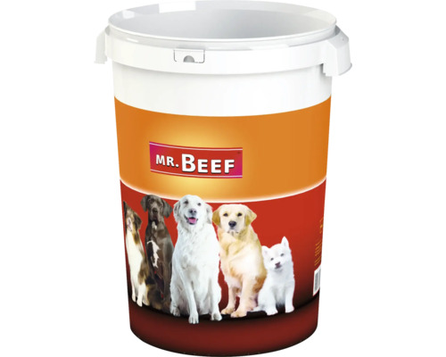 Eimer met droog hondenvoer van Mr. Beef