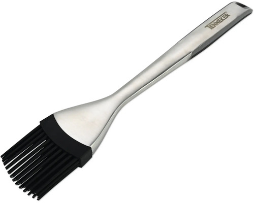 Tenneker grillkwast van roestvrij staal met siliconen borstelharen